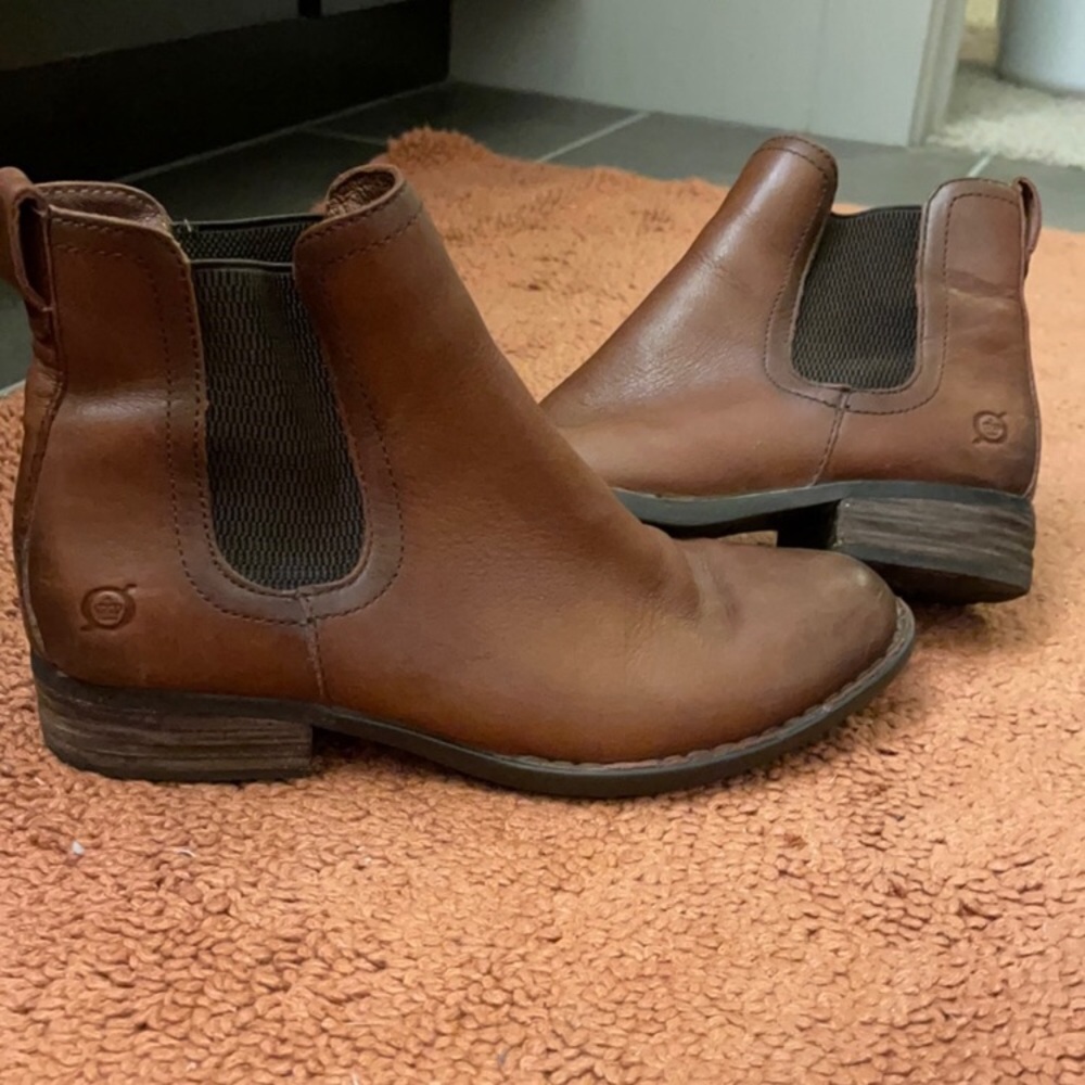 Born Brown Leather Ankle Boots
